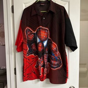 Spiderman Red and Black Graphic Men's Shirt